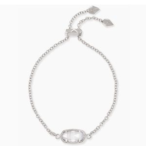 Elaina silver adjustablechain bracelet Slatecateye
